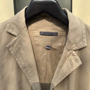 John Varvatos Tan Cotton Linen Blazer Jacket Men’s M